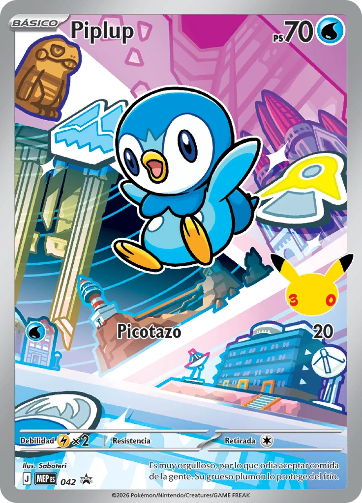 Carta Piplup, Mega Evolution Promos 042